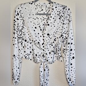 TOPSHOP Silky Tie-up Top